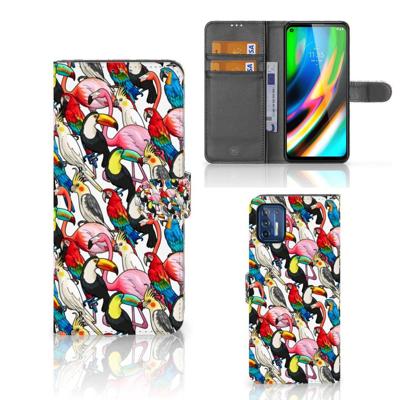 Motorola Moto G9 Plus | Telefoonhoesje | Met pasjeshouder | Birds Motorola Moto G9 Plus | Telefoonhoesje | Met pasjeshouder | Birds