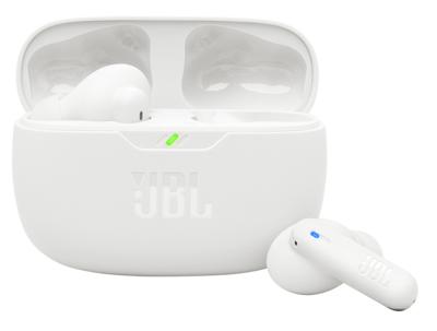 JBL Wave Beam 2, True Wireless Noise Cancelling Bluetooth Earbuds met 40 uur afspeeltijd, JBL Pure Bass Sound, Smart Ambient Technologie en Multi-Point Verbinding, in Wit