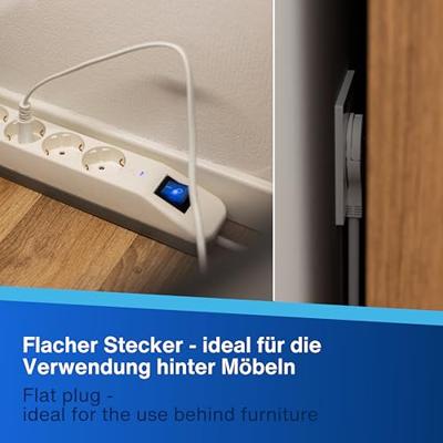 REV 0014641100 Stekkerdoos met schakelaar Wit, Grijs Randaarde stekker 1 stuk(s)