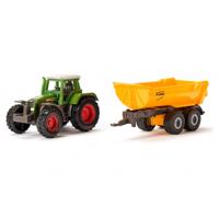 Siku Fendt tractor met keep trailer 1605 - thumbnail