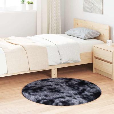 Hoogpolig vloerkleed NAVARRA 100x100 cm polyester donkergrijs