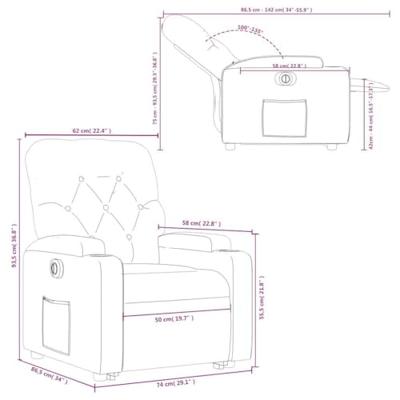 Sta-op-stoel elektrisch kunstleer grijs