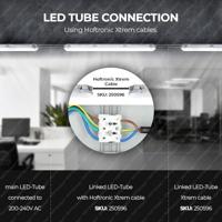 LED TL armatuur 120cm - T8 (G13) - 18 Watt 1980 lumen (110lm/W) - 3000K warm wit (830) - Koppelbaar - Flikkervrij - IP65 waterdicht - LED TL Lamp - thumbnail