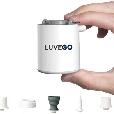 Luvego Mini Luchtcompressor & Luchtbed Pomp - Oplaadbare 3-in-1 Draagbare Luchtpomp met 400LM Lantaarn