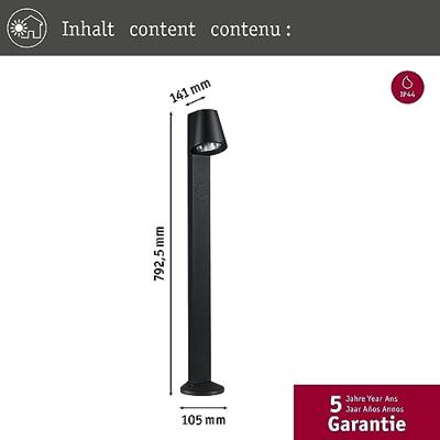Paulmann 94863 Caissa Staande LED-tuinlamp LED 9 W Antraciet Paulmann 94863 Caissa Staande LED-tuinlamp LED 9 W Antraciet