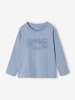 T-shirt met lange mouwen voor jongens lichtblauw - thumbnail