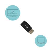 i-tec DP2HDMI4K60HZ Adapter [1x DisplayPort stekker - 1x HDMI-bus] Meerdere kleuren - thumbnail