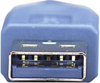 Manhattan 322379-CG USB-kabel USB 3.2 Gen1 USB-A stekker, USB-A bus 2.00 m Blauw Vergulde steekcontacten, UL gecertificeerd - thumbnail
