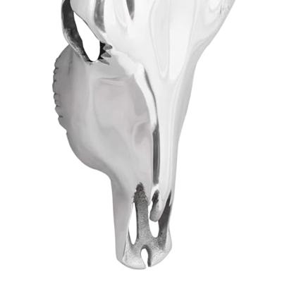 VidaXL Bullschedel zilver 34 x 13 x 53 cm aluminium