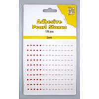 Nellie's Choice • adhesive pearls 150stuks/sheet 2mm 3 tones red - thumbnail
