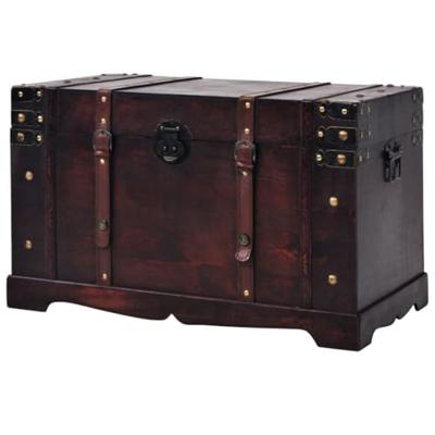 VidaXL Schatkist vintage stijl 66x38x40 cm hout VidaXL Schatkist vintage stijl 66x38x40 cm hout