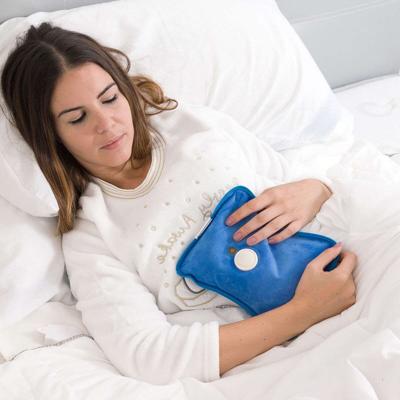 Huismerk Elektrische Warmwaterkruik Blauw - Herlaadbaar & Extra Zacht