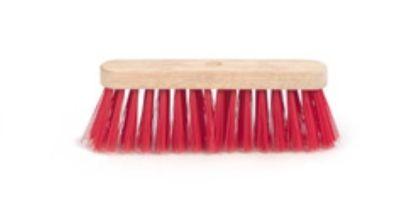 Linea Houten Straatbezem 29 cm Rood/Nylon