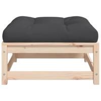 Tuinvoetenbanken 2 st met kussens massief grenenhout - thumbnail