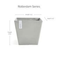 Ecopots Rotterdam kunststof bloempot Wit/Grijs - Ø 27,7 cm - thumbnail
