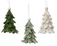 Kerstornament Kerstboom Vilt Assorti 1st - thumbnail