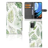 Xiaomi Redmi 9T | Poco M3 Hoesje Leaves | Portemonnee hoesje - thumbnail