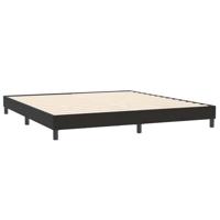 Boxspringbed zonder matras 200x210 cm fluweel zwart - thumbnail