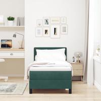 Boxspringbed met matras fluweel donkergroen 80x200 cm - thumbnail
