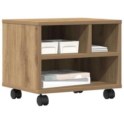 VidaXL Printerstand artisan eiken 41 x 32 x 33.5 cm bewerkt hout