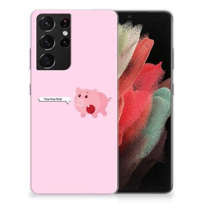 Samsung Galaxy S21 Ultra Telefoonhoesje met Naam Pig Mud Samsung Galaxy S21 Ultra Telefoonhoesje met Naam Pig Mud