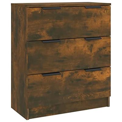 Dressoir 60x30x70 cm bewerkt hout gerookt eikenkleurig