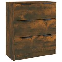 Dressoir 60x30x70 cm bewerkt hout gerookt eikenkleurig - thumbnail