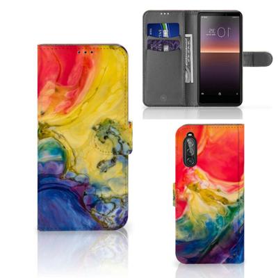 Hoesje Sony Xperia 10 II Watercolor Dark