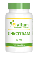 Elvitum Zink Citraat 50mg Tabletten - thumbnail