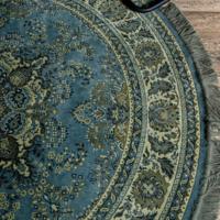 Dutchbone Rond Vloerkleed 'Bodega' 175cm, kleur Green - thumbnail