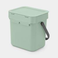 Brabantia Sort & Go afvalemmer 3 liter jade green - thumbnail