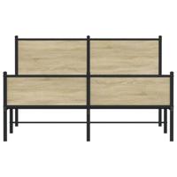 Bedframe zonder matras metaal sonoma eikenkleurig 140x190 cm - thumbnail