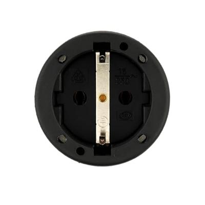 REV 0512150555 Koppeling met randaarde Rubber 250 V Zwart IP20