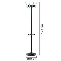 Kapstok Unilux Cypres staand zwart - thumbnail