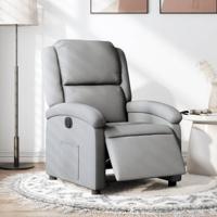 Fauteuil elektrisch verstelbaar stof lichtgrijs - thumbnail