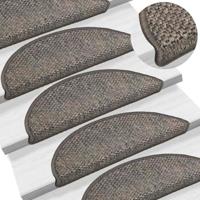 Trapmatten zelfklevend Sisal-Look 30 st 56x17x3 cm bruin beige - thumbnail