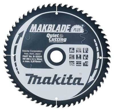 Makita Afkortzaagblad voor Hout | Makblade-Plus | Ø 260mm Asgat 30mm 60T - B-32524 - thumbnail