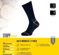 Stapp Yellow Worker 2-Pack Sokken 4415 | 699 Zwart | Maat 46 - 38.134.007.02 - thumbnail