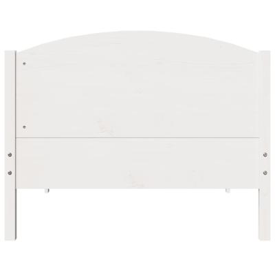 Bedframe zonder matras massief grenenhout wit 200x200 cm