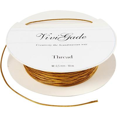 Vivi Gade Draad, dikte 0,5 mm, goud, 10 m/ 1 rol