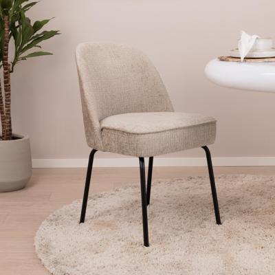 WOOOD Eetkamerstoel 'Vogue' Structure Velvet, kleur Wheatfield