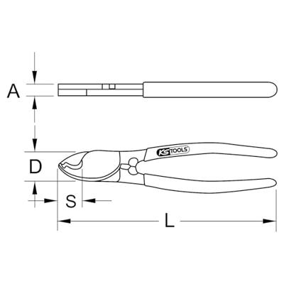 KS Tools 1180090 118.0090 Kabelsnijder