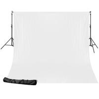 Bresser BR-D24 achtergrondsupport 240x300cm + doek 2.5x3.5m wit - thumbnail