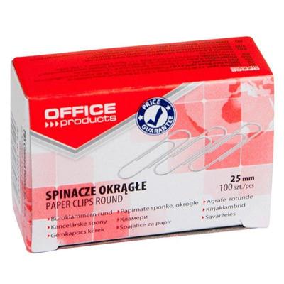 OFFICE products papierklemmen, 25 mm, gegalvaniseerd, doos van 100 stuks