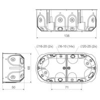 KOPOS KPL 64-50/2LD_NA Hollewand-apparaatdoos (l x b) 138 mm x 68 mm 1 stuk(s) - thumbnail