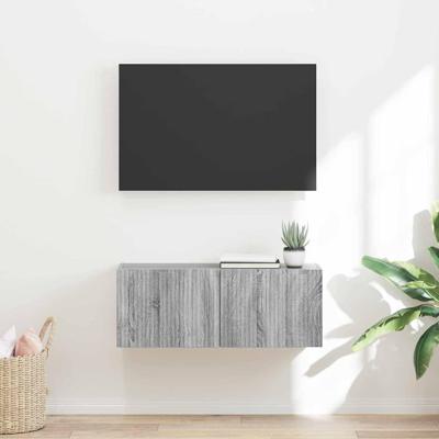 TV Wandkast Grijs Sonoma 60 x 31 x 29.5 cm Bewerkt hout