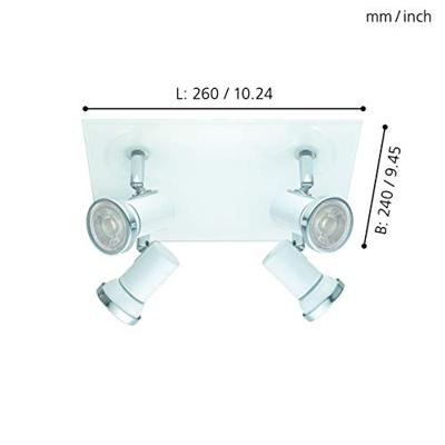 Eglo LedspotTamara 1 4-lichts wit - 95995