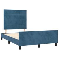 Bedframe zonder matras 120x190 cm fluweel donkerblauw - thumbnail
