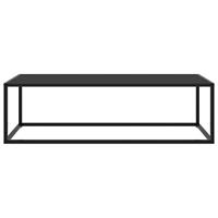 Salontafel met zwart glas 120x50x35 cm zwart - thumbnail