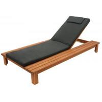 Houten ligbed met kussen 201 cm - thumbnail